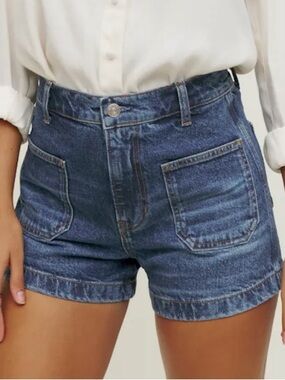 Reformation Alyssa Stretch High Rise Jean Shorts